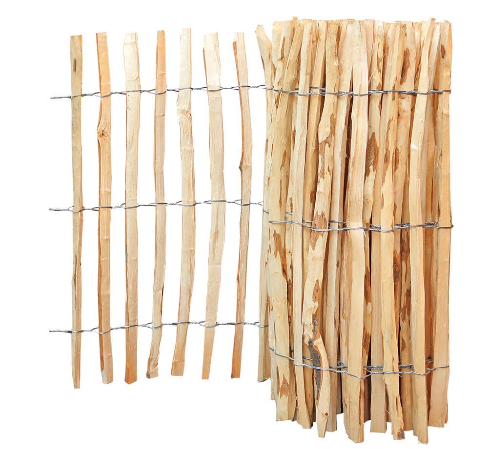 Empalizada-avellano-natural-para-jardín-Rústica-resistente