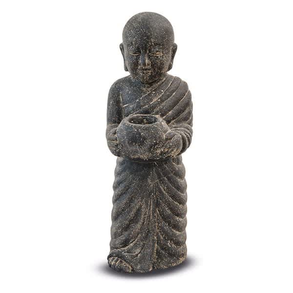 Estatua-Jardín-Monje-Erguido-Hormigón-Decorativo