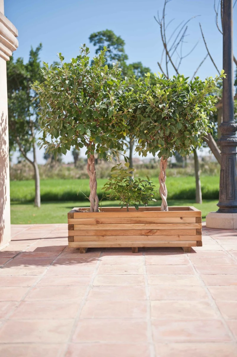 Macetero-rectangular-madera-tratada-Perfecto-para-jardín-terraza